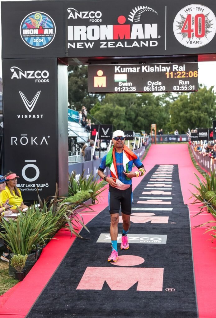 Race finish celebration