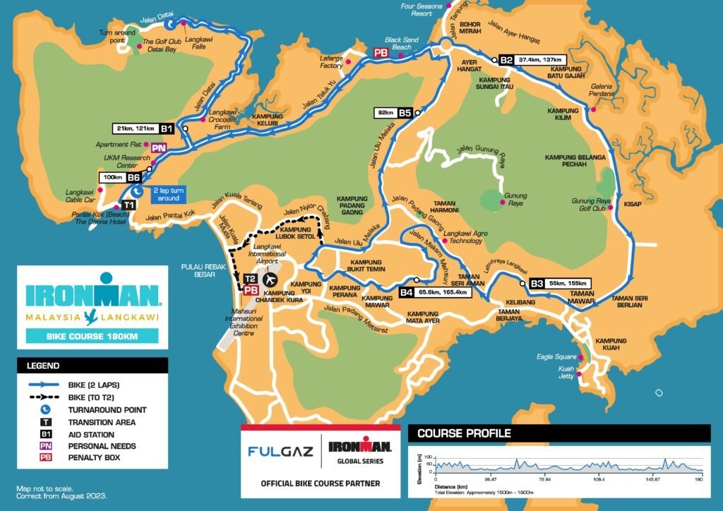 IRONMAN Malaysia bike course map