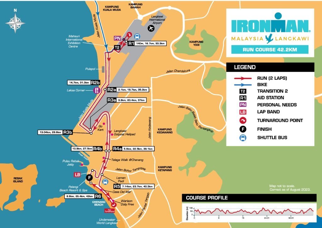 IRONMAN Malaysia run course map